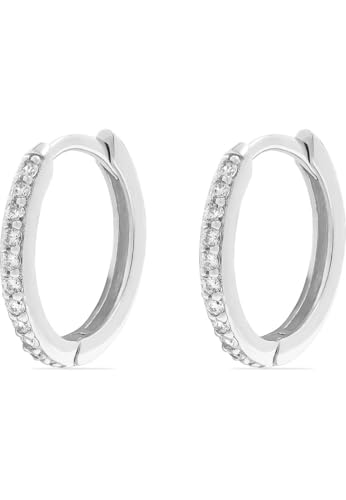 FAVS Damen-Creolen 925er Silber 22 Zirkon One Size 89203004 von FAVS