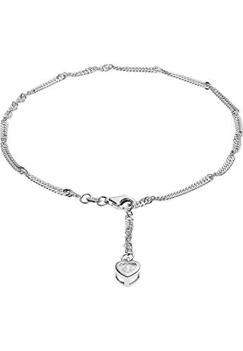 FAVS Damen-Fußkette 925er Silber 1 Zirkonia One Size 87196739 von FAVS