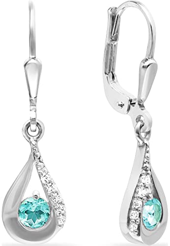 FAVS Damen-Ohrhänger 925er Silber 2 Topas One Size 88432835 von FAVS