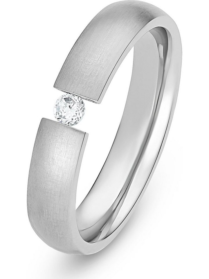 FAVS Fingerring FAVS Damen-Freundschaftsring Edelstahl 1 Zirkonia, Zirkonia von FAVS