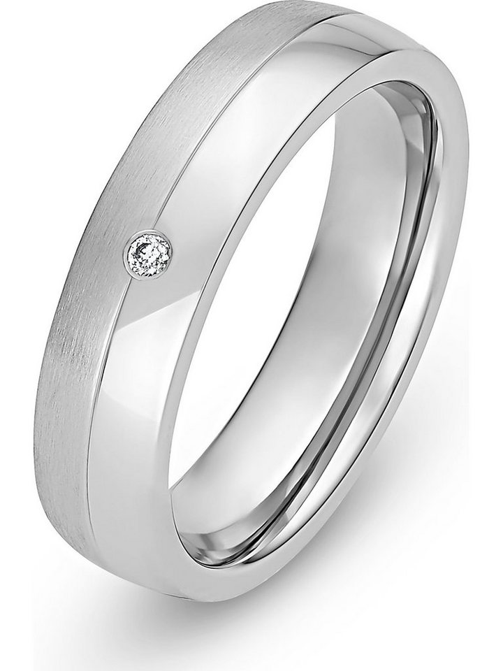 FAVS Fingerring FAVS Damen-Freundschaftsring Edelstahl 1 Zirkonia, Zirkonia von FAVS