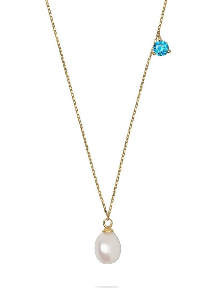 FAVS Collier FAVS Damen-Kette 375er Gelbgold 1 Zirkonia von FAVS