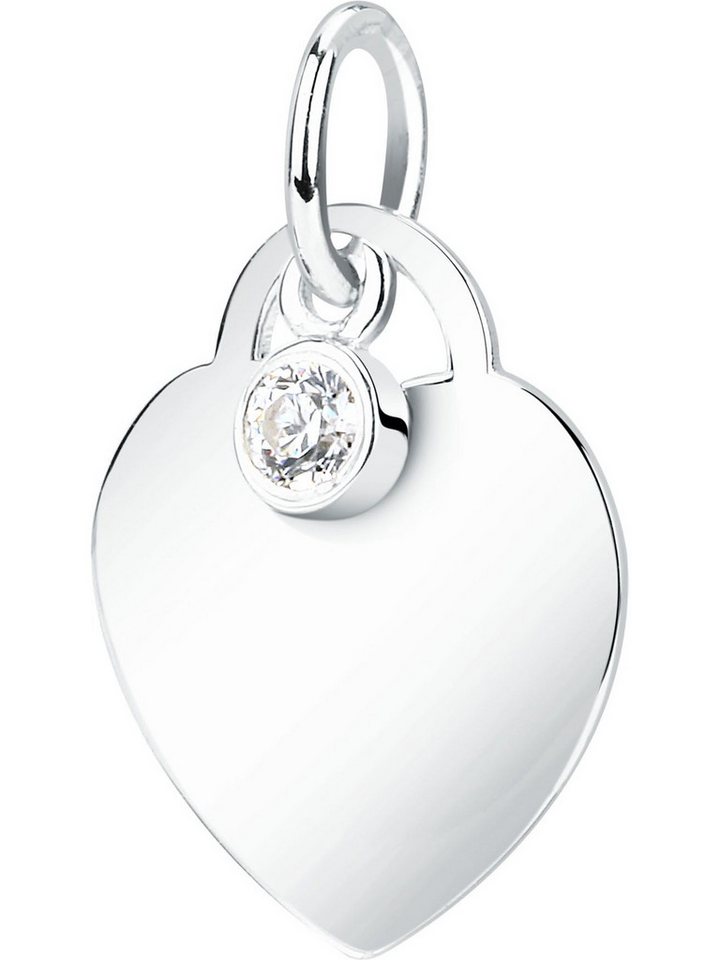 FAVS Kettenanhänger FAVS Damen-Anhänger 925er Silber 1 Zirkonia Herz von FAVS