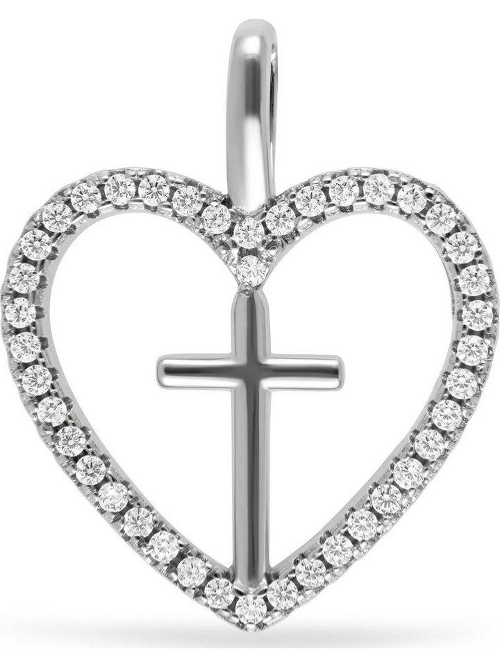 FAVS Kettenanhänger FAVS Damen-Anhänger 925er Silber 41 Zirkonia Herz FAVS Kettenanhänger FAVS Damen-Anhänger 925er Silber 41 Zirkonia Herz von FAVS