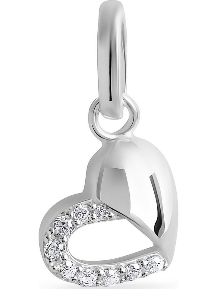 FAVS Kettenanhänger FAVS Damen-Anhänger 925er Silber 9 Zirkonia Herz von FAVS