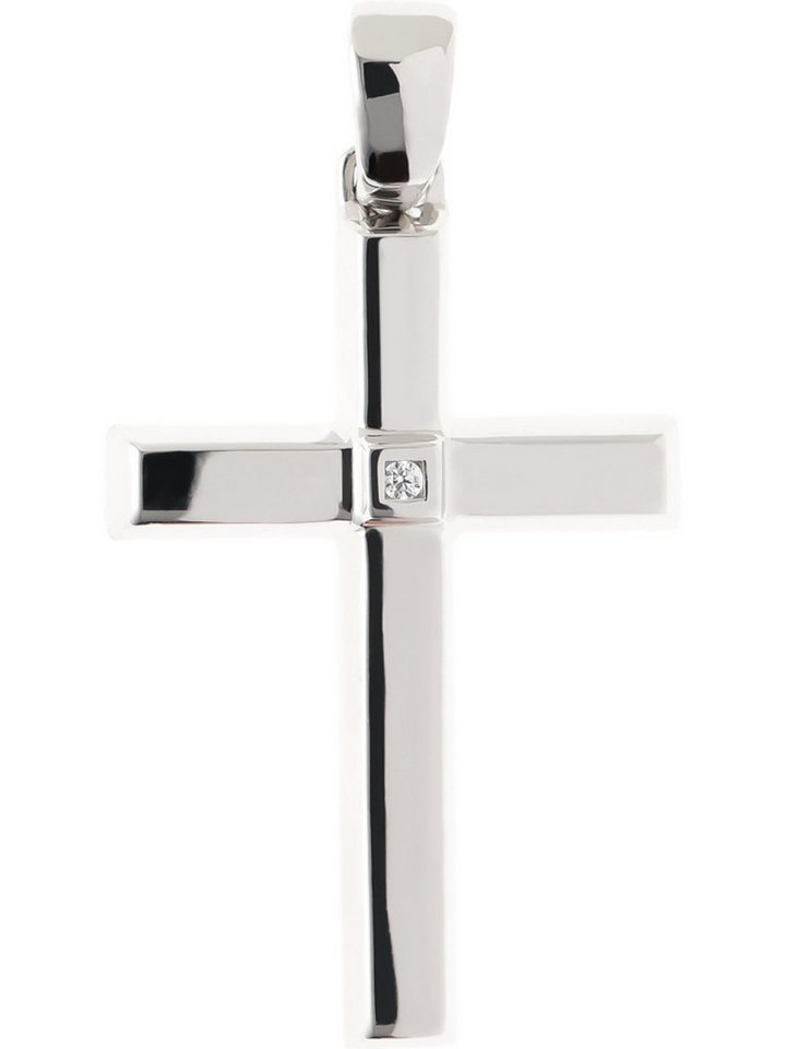 FAVS Kettenanhänger FAVS Damen-Anhänger 925er Silber Zirkon Kreuz von FAVS
