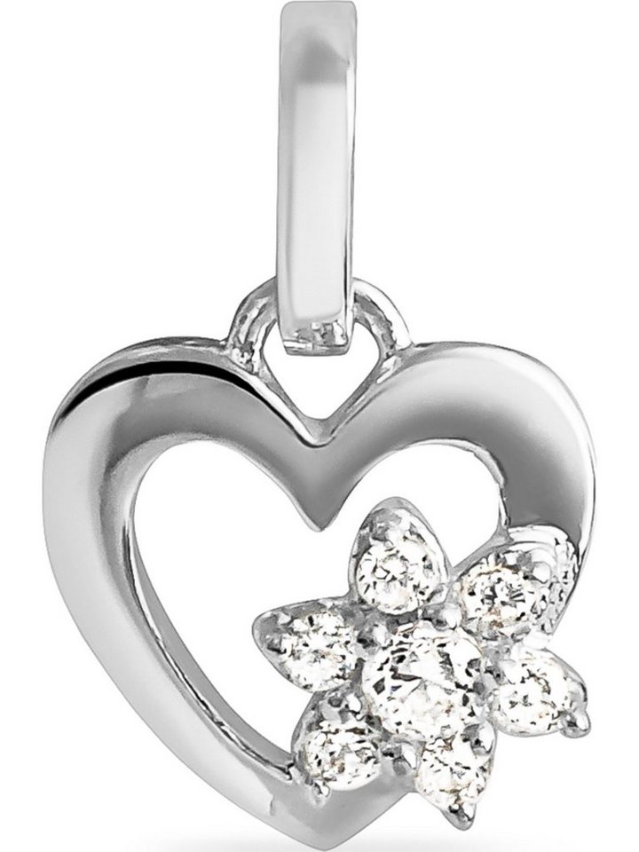 FAVS Kettenanhänger FAVS Mädchen-Anhänger 925er Silber 1 Zirkonia Herz von FAVS