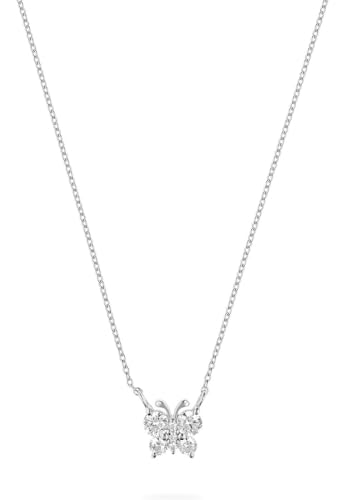 FAVS Mädchen-Kinderkette 925er Silber 7 Zirkon One Size 89203002 von FAVS