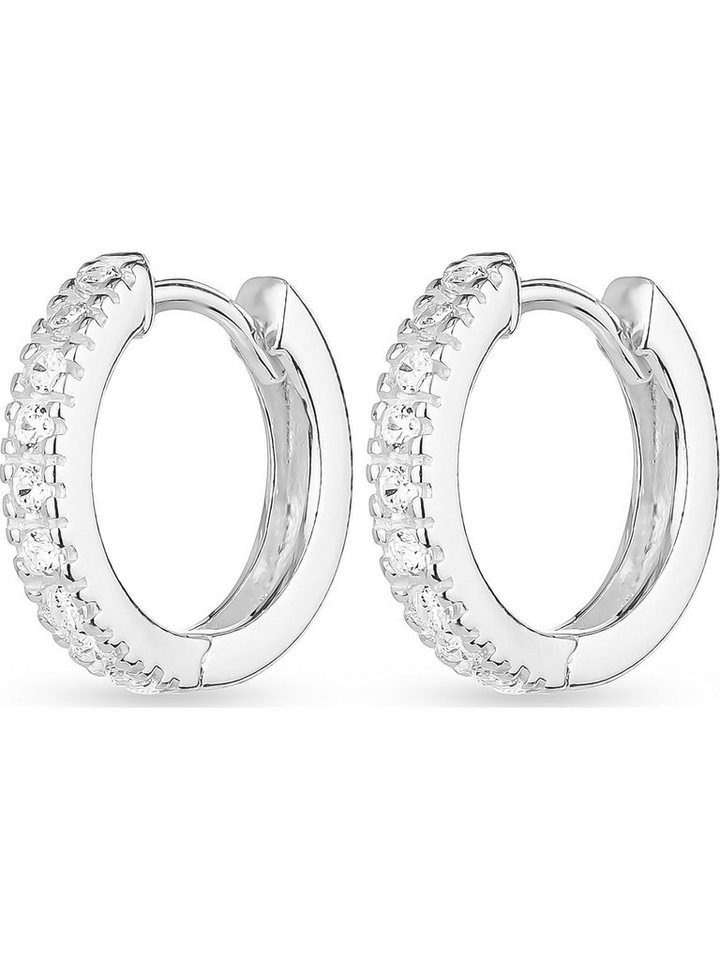 FAVS Paar Creolen FAVS Damen-Creolen 925er Silber 18 Zirkonia (Paar) von FAVS