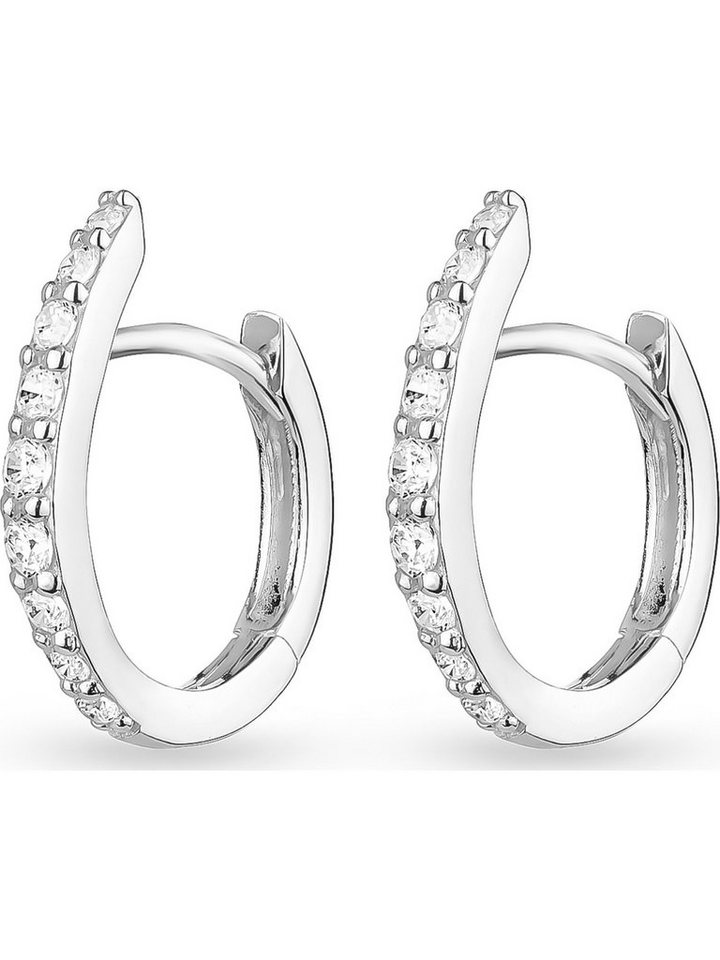 FAVS Paar Creolen FAVS Damen-Creolen 925er Silber 18 Zirkonia (Paar) von FAVS