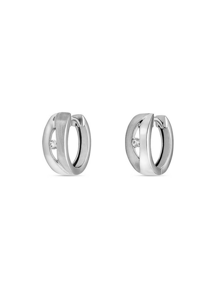 FAVS Paar Creolen FAVS Damen-Creolen 925er Silber 2 Zirkonia (Paar) von FAVS