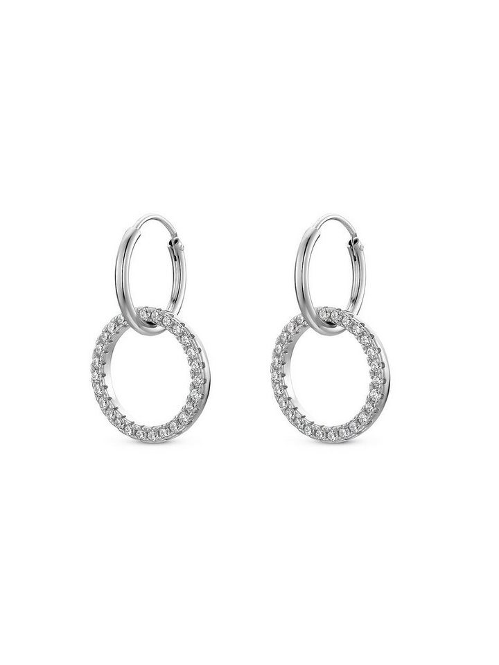 FAVS Paar Creolen FAVS Damen-Creolen 925er Silber 54 Zirkonia (Paar) von FAVS