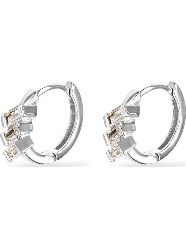 FAVS Paar Creolen FAVS Damen-Creolen 925er Silber 6 Zirkonia (Paar) von FAVS