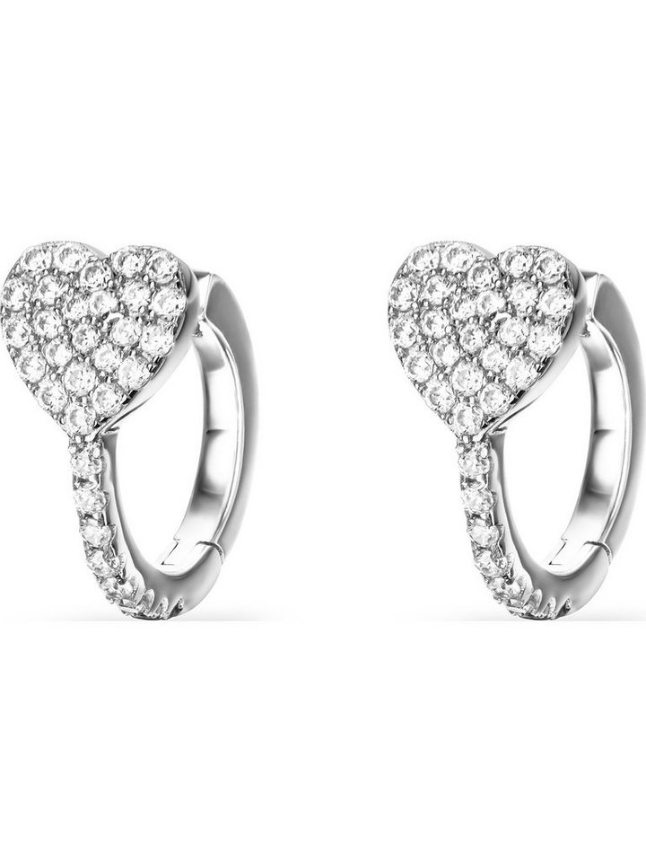 FAVS Paar Creolen FAVS Damen-Creolen 925er Silber 64 Zirkonia Herz (Paar) von FAVS