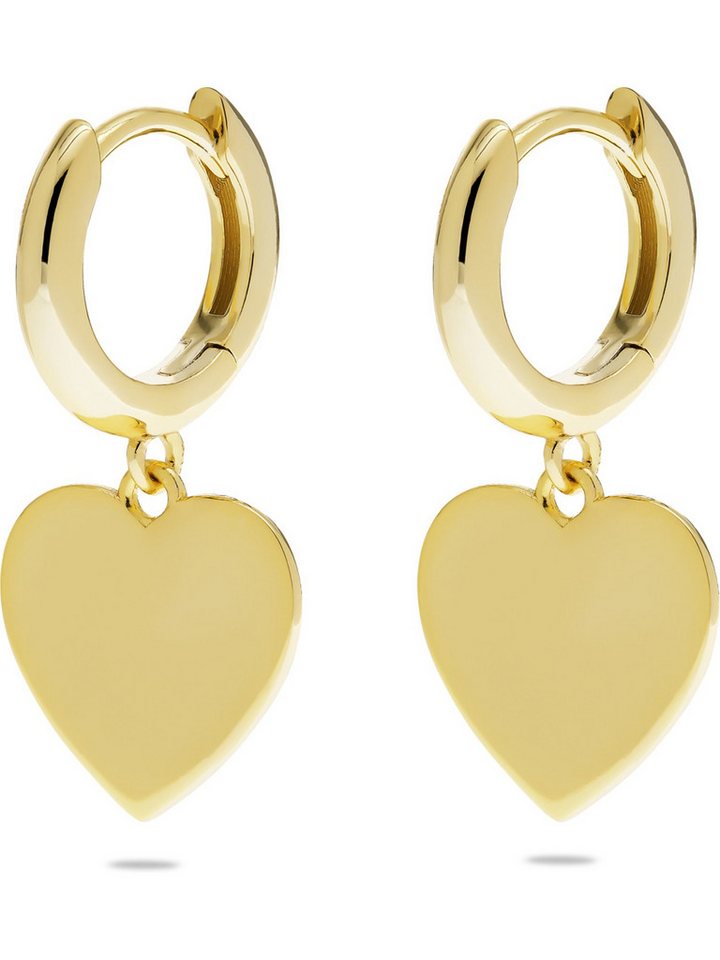 FAVS Paar Creolen FAVS Damen-Creolen 925er Silber Herz (Paar) von FAVS