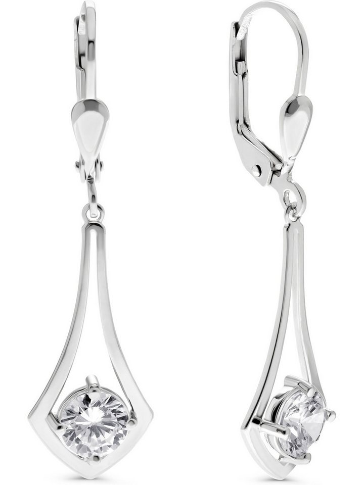 FAVS Paar Ohrhänger FAVS Damen-Ohrhänger 925er Silber 2 Zirkonia von FAVS