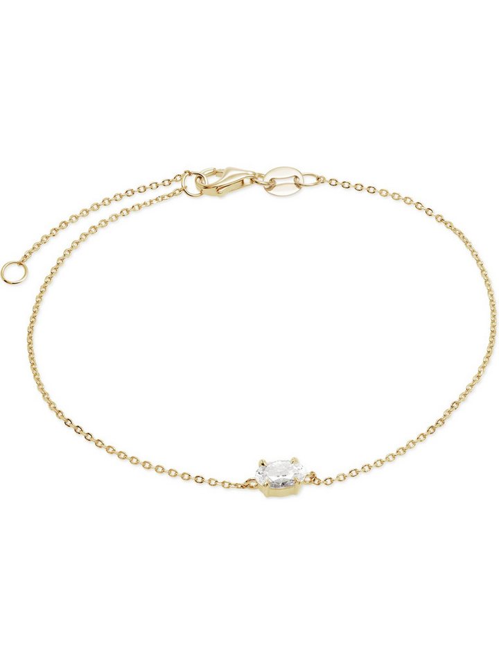 FAVS Silberarmband FAVS Damen-Armband 375er Gelbgold 1 Zirkonia, Modern von FAVS