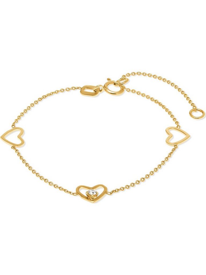 FAVS Silberarmband FAVS Mädchen-Armband 375er Gelbgold 1 Zirkonia von FAVS