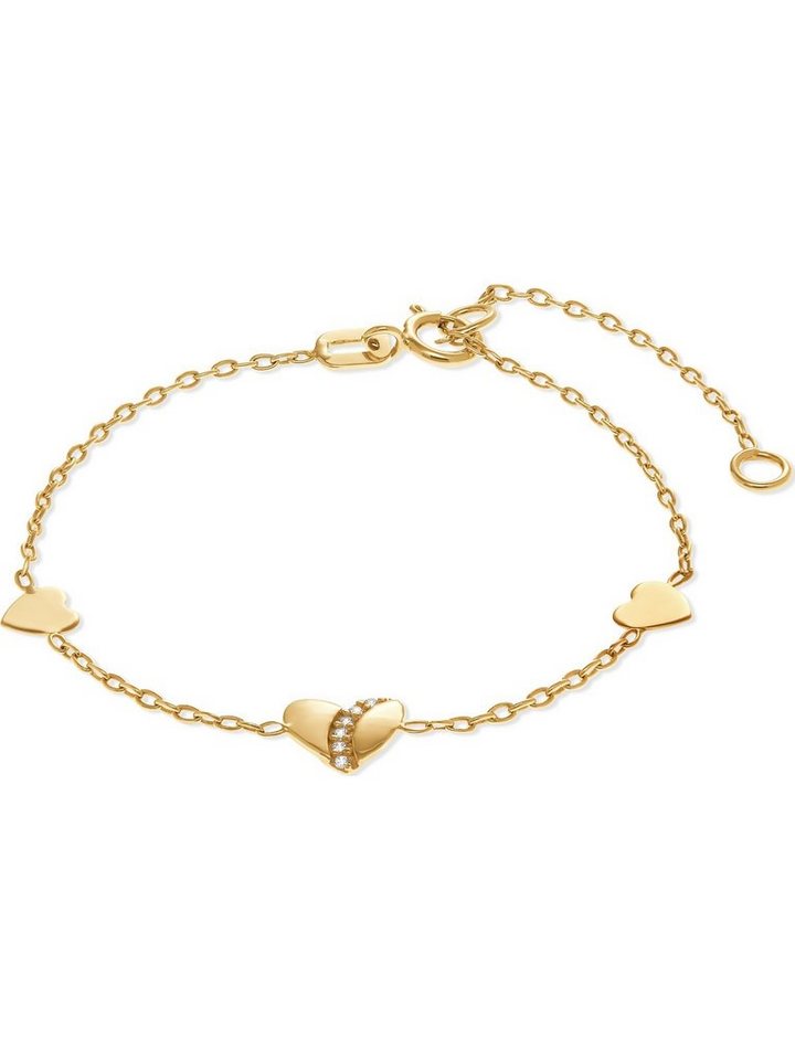 FAVS Silberarmband FAVS Mädchen-Armband 375er Gelbgold 6 Zirkonia von FAVS