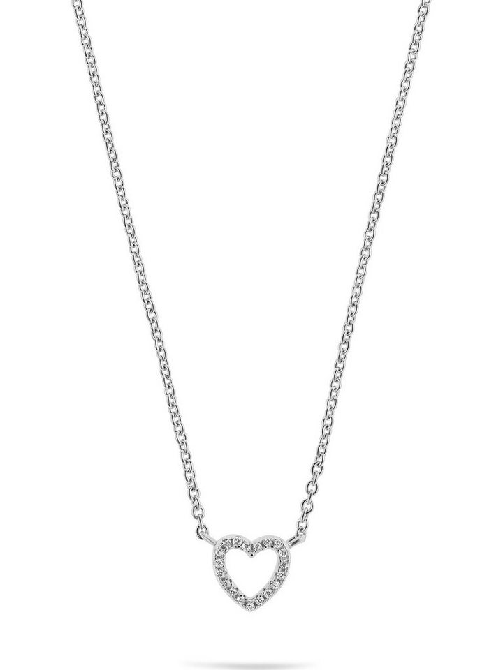 FAVS Silberkette FAVS Damen-Kette 925er Silber 19 Zirkonia Herz von FAVS