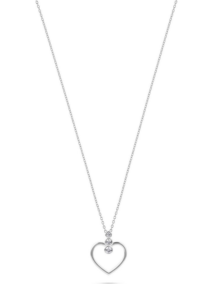 FAVS Silberkette FAVS Damen-Kette 925er Silber 3 Zirkonia Herz von FAVS