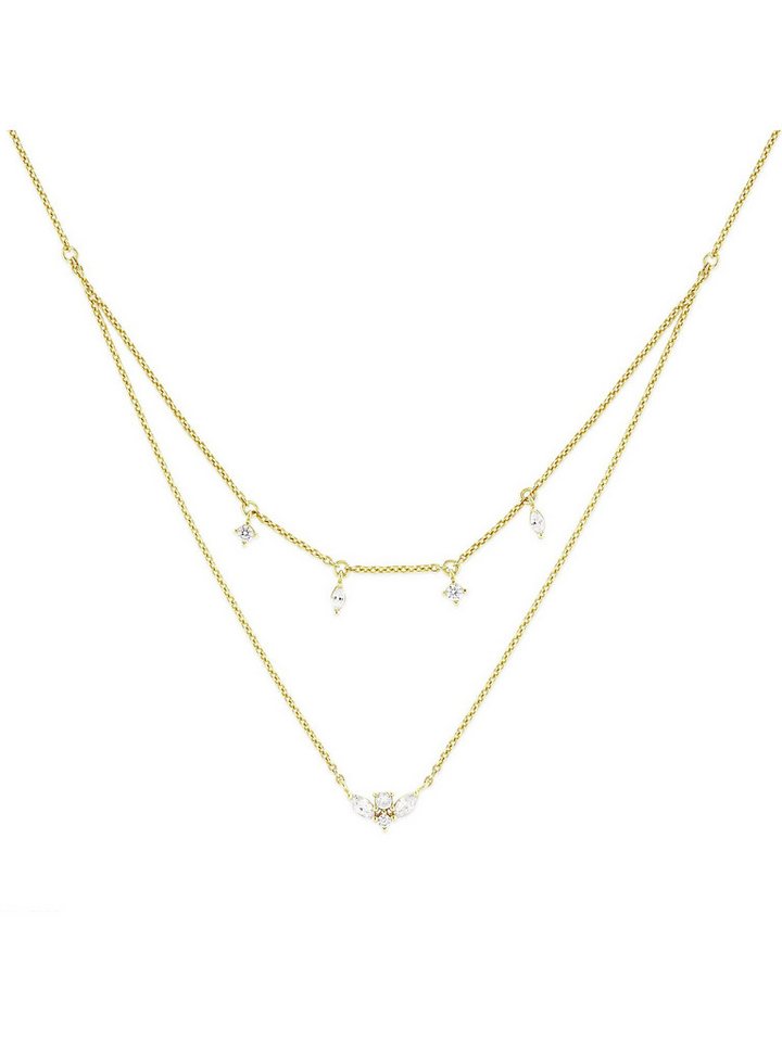 FAVS Silberkette FAVS Damen-Kette 925er Silber 8 Zirkonia von FAVS