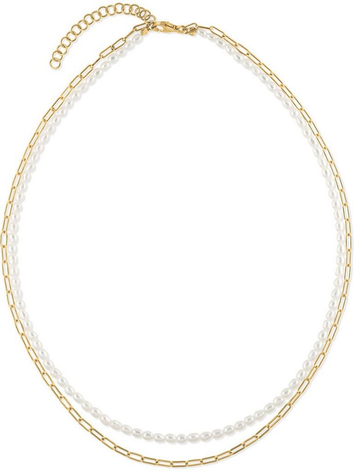 FAVS Silberkette FAVS Damen-Kette 925er Silber Süßwasserperle von FAVS