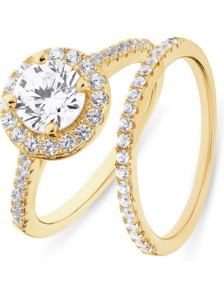 FAVS Silberring FAVS Damen-Damenring 925er Silber 1 Zirkonia, Zirkonia, synthetisch von FAVS