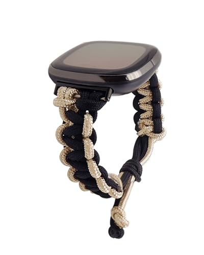 Ersatzbänder kompatibel mit Fitbit Versa 3/Versa 4/Fitbit Sense/Sense 2 Bänder für Damen und Herren, handgeflochtenes Seilarmband, verstellbar, atmungsaktiv, Ersatzband, weiches Nylon-Schlaufenarmband Ersatzbänder kompatibel mit Fitbit Versa 3/Versa 4/Fitbit Sense/Sense 2 Bänder für Damen und Herren, handgeflochtenes Seilarmband, verstellbar, atmungsaktiv, Ersatzband, weiches Nylon-Schlaufenarmband von FAVZCBVIN