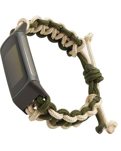 Ersatzband kompatibel mit Fitbit Charge 5 Bänder/Fitbit Charge 6 Bänder für Damen und Herren, handgeflochtenes Seilarmband, verstellbar, atmungsaktiv, Ersatzband, weiches Nylon-Schlaufenarmband (grün) Ersatzband kompatibel mit Fitbit Charge 5 Bänder/Fitbit Charge 6 Bänder für Damen und Herren, handgeflochtenes Seilarmband, verstellbar, atmungsaktiv, Ersatzband, weiches Nylon-Schlaufenarmband (grün) von FAVZCBVIN