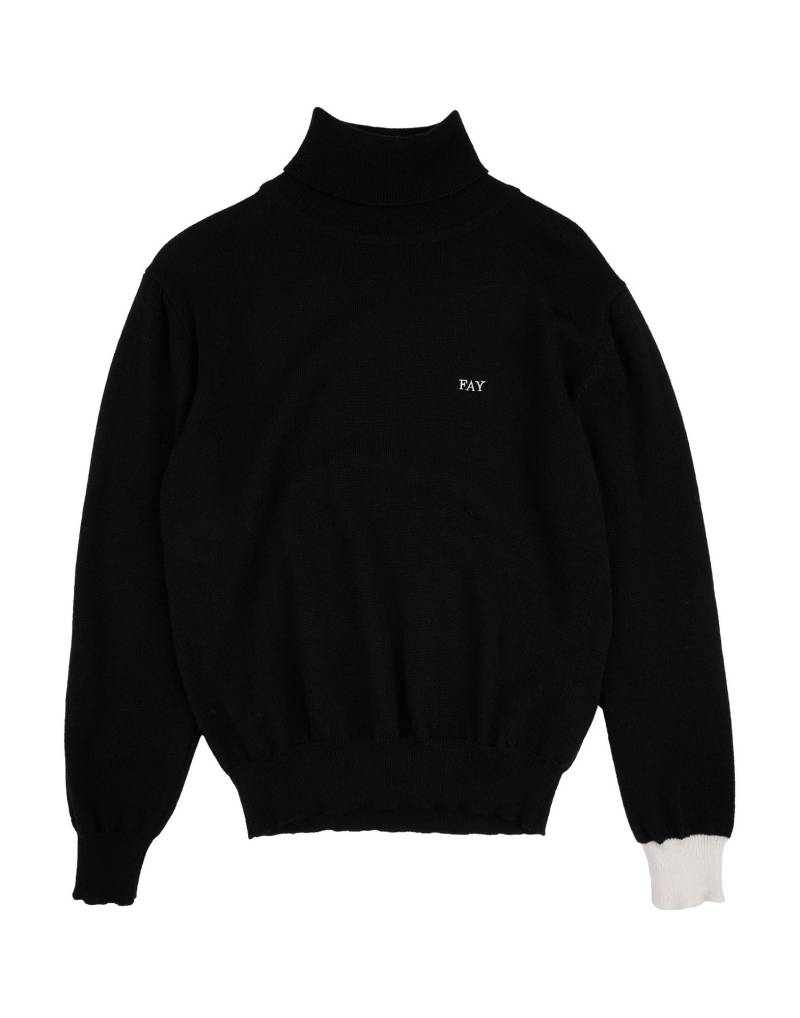 FAY Rollkragenpullover Kinder Schwarz von FAY