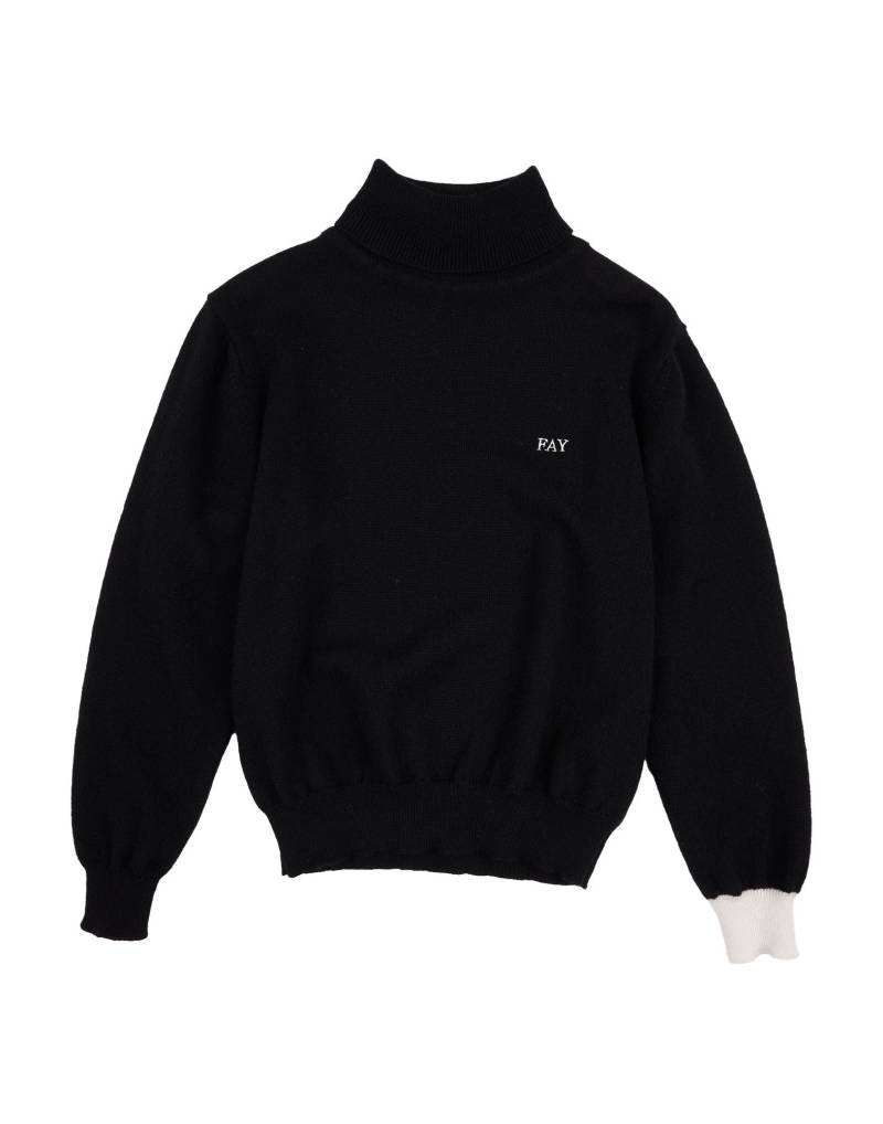 FAY Rollkragenpullover Kinder Schwarz von FAY