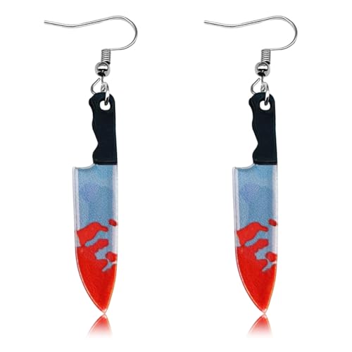 FAYAHAR Halloween Ohrringe, Halloween Dolch Earrings, Horror Simulation Blutige Messer Ohrringe, Vampir Party Schmuck Earrings, Goth Blutige Accessoires, für Fasching Mädchen und Frauen FAYAHAR Halloween Ohrringe, Halloween Dolch Earrings, Horror Simulation Blutige Messer Ohrringe, Vampir Party Schmuck Earrings, Goth Blutige Accessoires, für Fasching Mädchen und Frauen von FAYAHAR