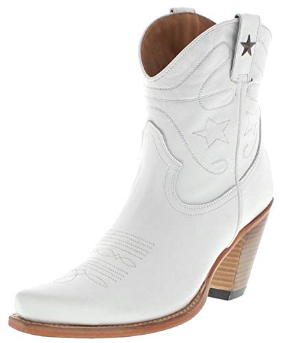 FB Fashion Boots Damen Cowboy Boots 2498 Blanco Westernstiefel Lederschuhe Weiß 40 EU von FB Fashion Boots