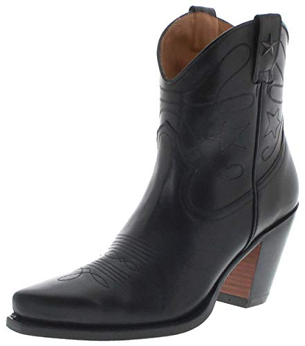FB Fashion Boots Damen Cowboy Boots 2498 Negro Westernstiefel Lederschuhe Schwarz 38 EU von FB Fashion Boots