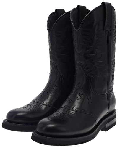 FB Fashion Boots Damen Cowboy Stiefel 2584-S II Westernreitstiefel Lederstiefel Schwarz 40 EU von FB Fashion Boots