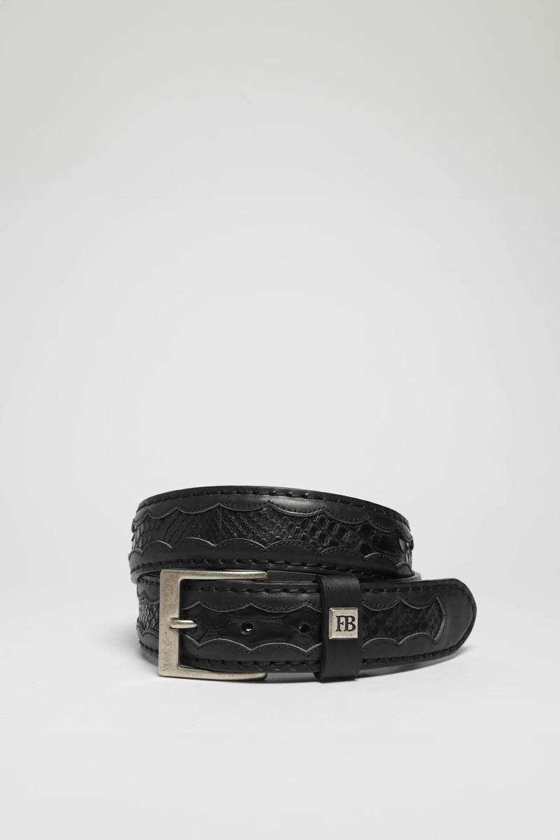 FB Fashion Boots FG0815 Schwarz Ledergürtel - Phyton von FB Fashion Boots