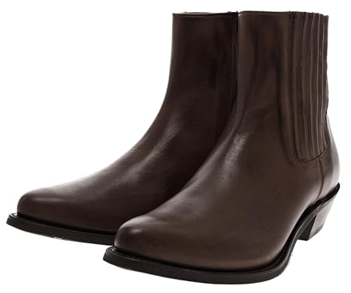 FB Fashion Boots Herren Cowboystiefelette PACITO GOMA Coffee Lederstiefelette Westernstiefelette Braun 46 EU von FB Fashion Boots