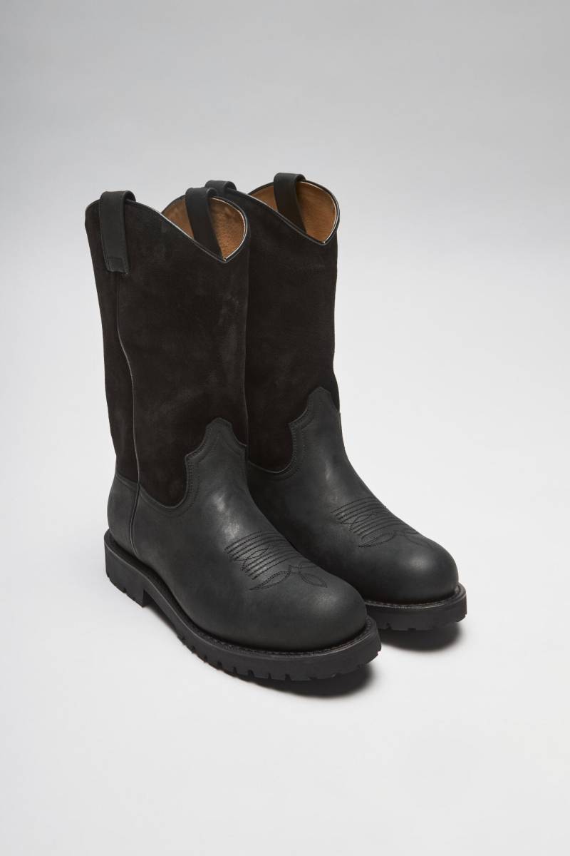 FB Fashion Boots SPURS Herren Schwarz Westernreitstiefel - Reißverschluss von FB Fashion Boots