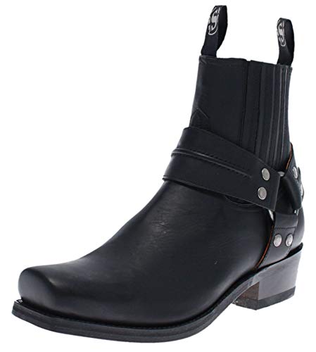 FB Fashion Boots Unisex Biker Boots Blues Low Bikerstiefelette Ledestiefelette Schwarz 36 EU von FB Fashion Boots