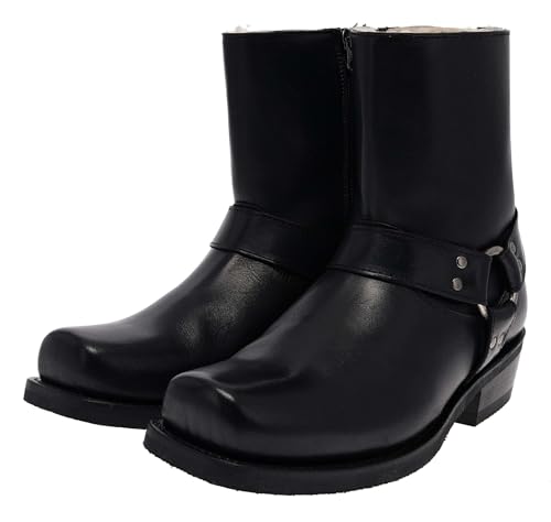 FB Fashion Boots Unisex Biker Boots Roadside Merino Biker Stiefelette Lederstiefelette Schwarz 42 EU von FB Fashion Boots