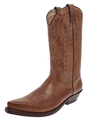 FB Fashion Boots Unisex Cowboy Stiefel ARLO Cognac Westernstiefel Lederstiefel Braun 41 EU von FB Fashion Boots