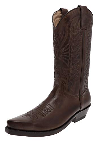 FB Fashion Boots Unisex Cowboy Stiefel ARLO Marron Westernstiefel Lederstiefel Braun 46 EU von FB Fashion Boots