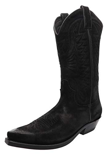 FB Fashion Boots Unisex Cowboy Stiefel ARLO Negro Westernstiefel Lederstiefel Schwarz 41 EU von FB Fashion Boots