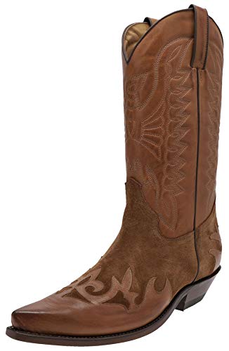 FB Fashion Boots Unisex Cowboy Stiefel Carlos Cognac Westernstiefel Lederstiefel Braun 38 EU von FB Fashion Boots