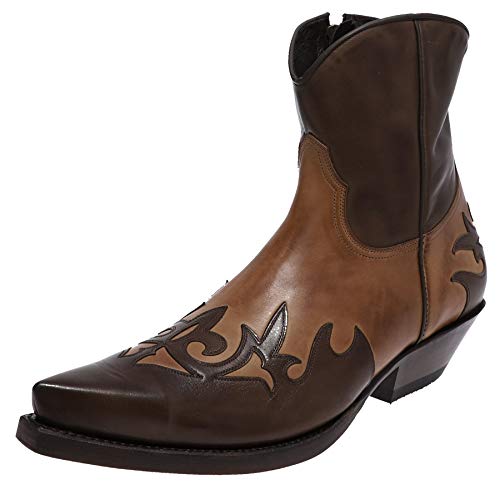 FB Fashion Boots Unisex Cowboy Stiefel Emilio Cognac Marron Westernstiefelette Lederstiefel 40 EU von FB Fashion Boots