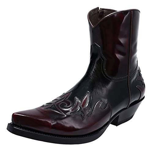 FB Fashion Boots Unisex Cowboy Stiefel Emilio Burdeos Negro Westernstiefelette Lederstiefel 38 EU von FB Fashion Boots