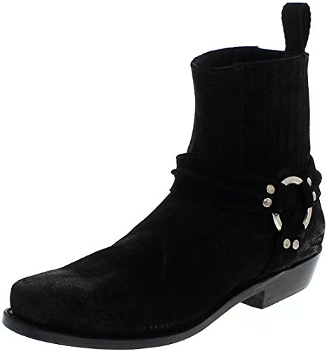 Fashion Boots Damen Herren Biker Boots B2650BF Lederstiefelette Schwarz, Groesse:43 von FB Fashion Boots