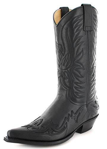 Fashion Boots Unisex Cowboy Stiefel BU1005 Schwarz Westernstiefel Cowboystiefel 38 EU von FB Fashion Boots