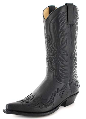 Fashion Boots Unisex Cowboy Stiefel BU1005 Schwarz Westernstiefel Cowboystiefel 45 EU von FB Fashion Boots